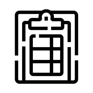 Clipboard displaying patient data or medical checklist icon Stock Illustration