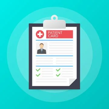 Clipboard in doctors hand. Make notes in patient card. medical report. analys イラスト素材