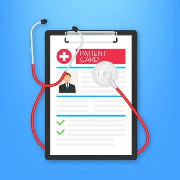 Clipboard in doctors hand. Make notes in patient card. medical report. analys イラスト素材