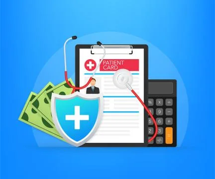 Clipboard in doctors hand. Make notes in patient card. medical report. analysis イラスト素材