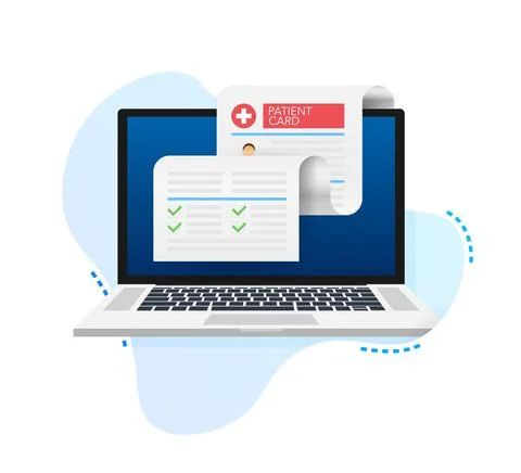 Clipboard in doctors hand. Make notes in patient card. medical report. analysis イラスト素材