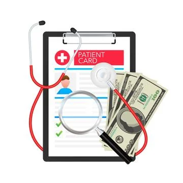 Clipboard in doctors hand. Make notes in patient card. medical report. analysis イラスト素材