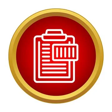 Clipboard document with barcode icon for logistics tracking Stock-Illustration