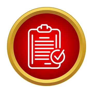 Clipboard document with check mark completing task Illustration