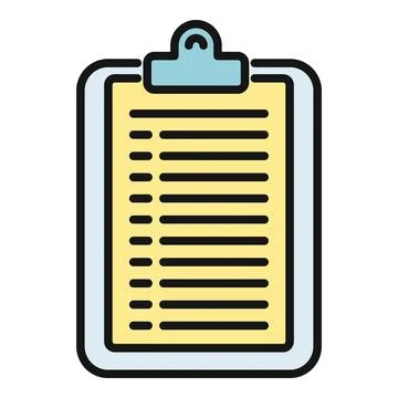 Clipboard document with checklist lines for organization Illustrazione stock