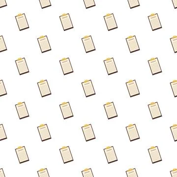 Clipboard document checklist seamless pattern for business projects Stock Illustration