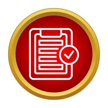 Clipboard document with checkmark for approved task Stock Illustration