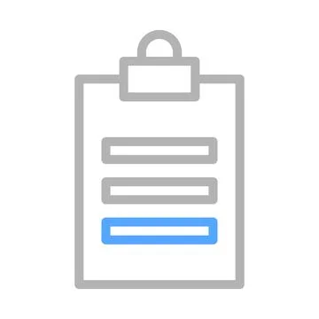 Clipboard document icon. Concept of checklist, survey, and agreement. Stock Illustration
