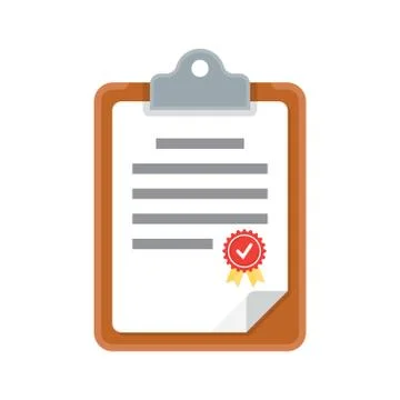 Clipboard document, icon. Stock Illustration