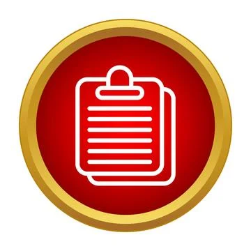 Clipboard document icon representing tasks and paperwork Stock Illustration