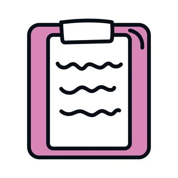 Clipboard with document Illustrazione stock