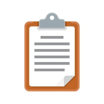 Clipboard document isolated icon Stock Illustration