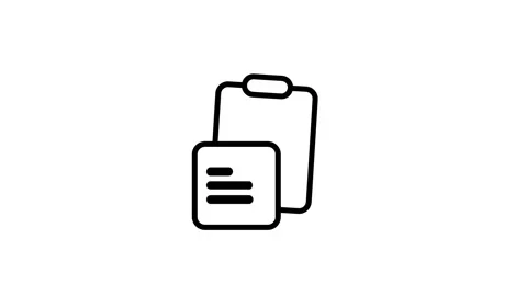 Clipboard Document List Copy Paste Icon Stock Footage 335591758