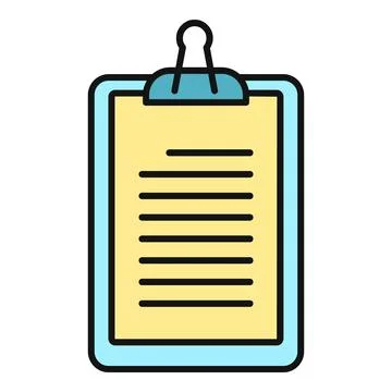 Clipboard document with paper list or checklist icon Stock Illustration