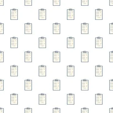 Clipboard document pattern creating business checklist background Stock Illustration