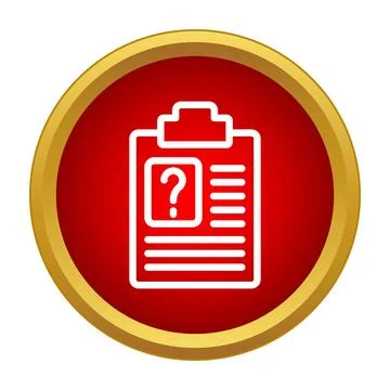 Clipboard document with question mark for survey and help Stock Illustration