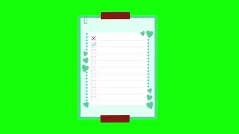 Clipboard Dynamic on Green Screen Chroma Key Background Vídeos de archivo 337990998