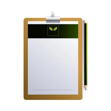 Clipboard with elements of logo and colors 库存插图