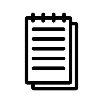 Clipboard with empty lined pages for notes and planning Stock Illustration