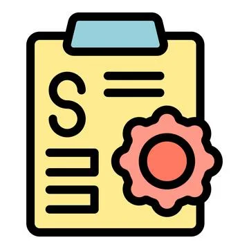 Clipboard with engineering stamp representing standard operating procedure Stockillustratie