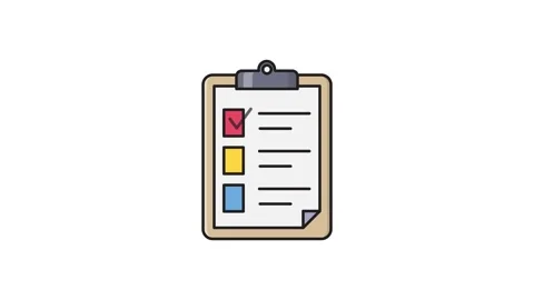 A clipboard featuring check marks, representing a list of completed items o.. Stock Footage 335259212