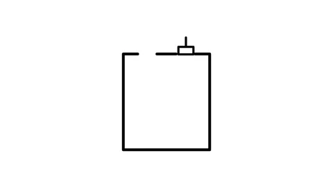 Clipboard featuring a prominent play button icon, symbolizing the start of .. Stock Footage 333233067