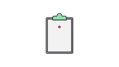 A clipboard featuring a prominent red dot on its surface. Stock Footage 335140141
