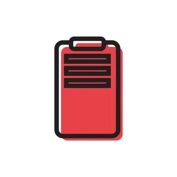 Clipboard file document isolated icon Illustrazione stock