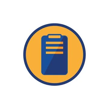 Clipboard file document isolated icon Illustrazione stock