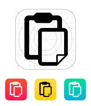 Clipboard with file icon Stock Illustration