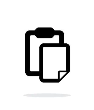 Clipboard with file simple icon on white background. Stock Illustration