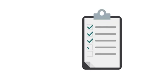 Clipboard - Flat Design Stock Footage 45479352