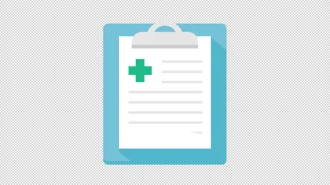 Clipboard Flat Icon Video stock 205061971