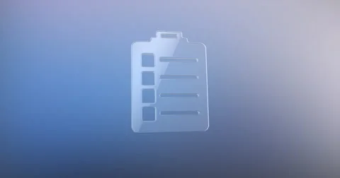 Clipboard Glass 3d Icon Stock Footage