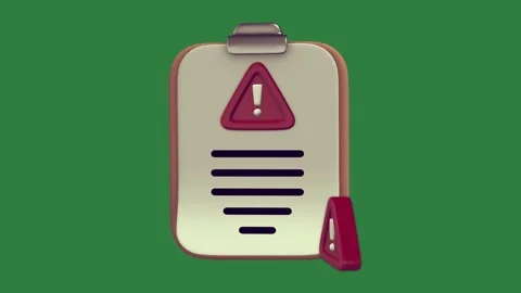 A clipboard on green screen and with check mark it red marker piece of paper Stock Footage 335696958