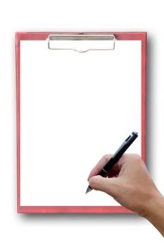 Clipboard with hand Stock Photos