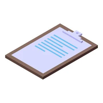 Clipboard holding blank document with blue lines for important information Stock Illustration