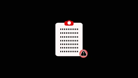 Clipboard icon animation with text lines. Clipboard digital document and pa.. Stock Footage 337617144