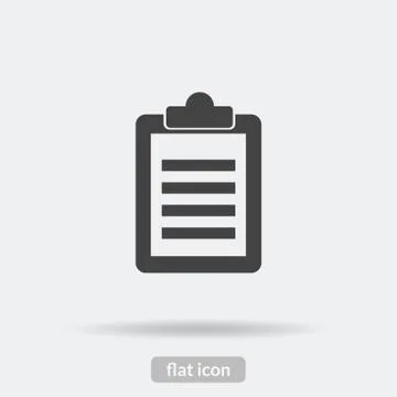 Clipboard icon, Black vector is type EPS10 Stock Illustration