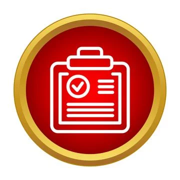 Clipboard icon with checkmark validating completed task Illustrazione stock