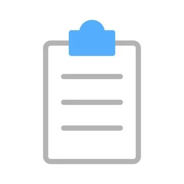Clipboard icon. Concept of to do list, notes, and documents. Stock Illustration