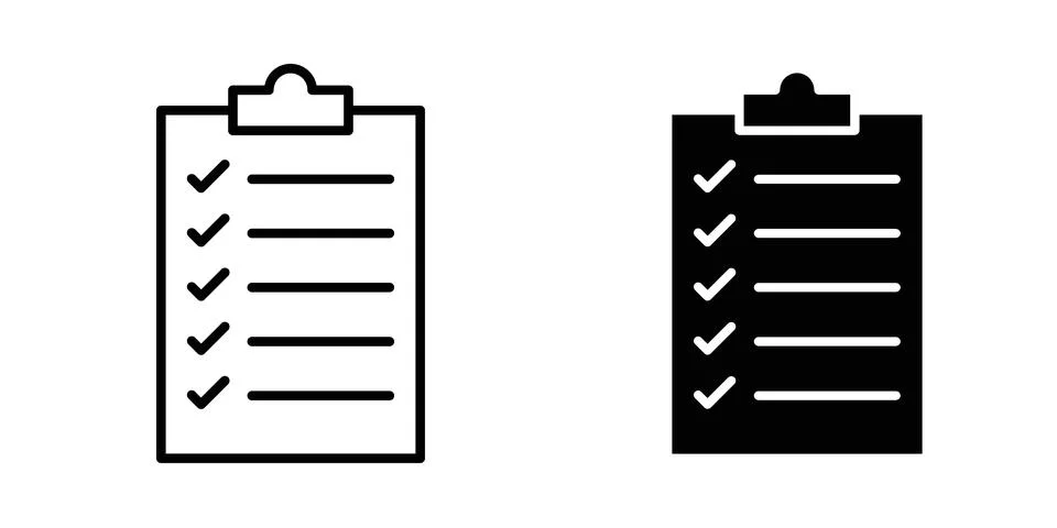 Clipboard icon for design projects and web UI Stock Illustration