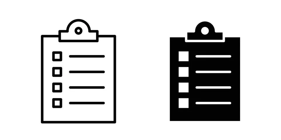 Clipboard icon design. Simple Vector illustrations.. Stock Illustration