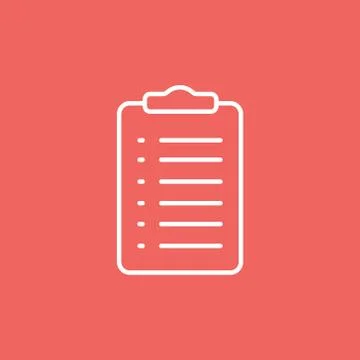 Clipboard icon with form Stock Illustration