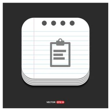 Clipboard icon Gray icon on Notepad Style template Vector EPS 10 Free Icon 스톡 일러스트