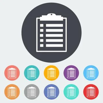Clipboard icon. Stock Illustration