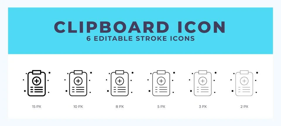 Clipboard icon illustration vector with editable stroke. Stock Illustration
