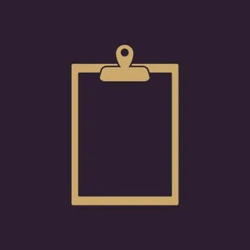 The clipboard icon. Paperwork symbol. Flat Stock Illustration