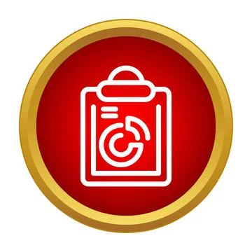 Clipboard icon presenting business data analytics report イラスト素材