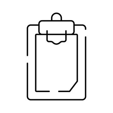 Clipboard icon showing blank document for report Stock Illustration
